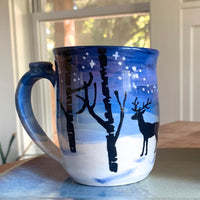 Night Sky with Deer Mug