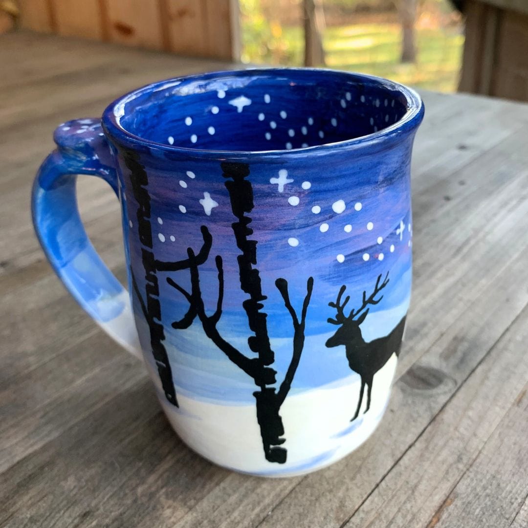 October Mug of the Month: Night Sky with Deer Mug