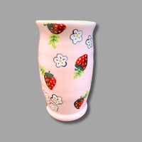 Pink Strawberry 5" Vase