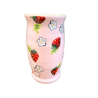 Pink Strawberry 5" Vase