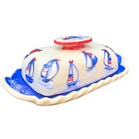 Red, White and Blue Butter Dish