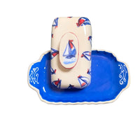 Red, White and Blue Butter Dish