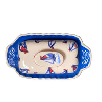 Red, White and Blue Butter Dish
