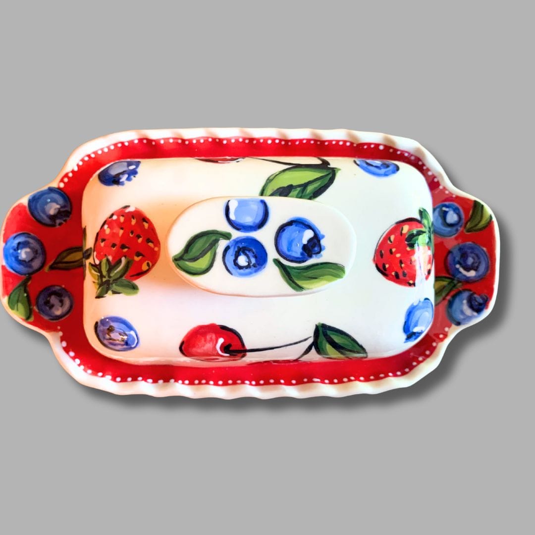Triple Berry Butter Dish