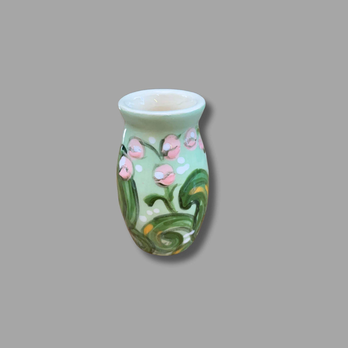 Vintage Lily of the Valley Small Tall Vase