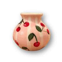 Pink Mini Cherry Small Round Vase