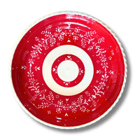 Red Scandinavian Folk Large Platter