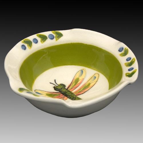 Yellow Dragon Fly Dip Bowl