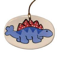 Dinosaur Ornament Blue and Red
