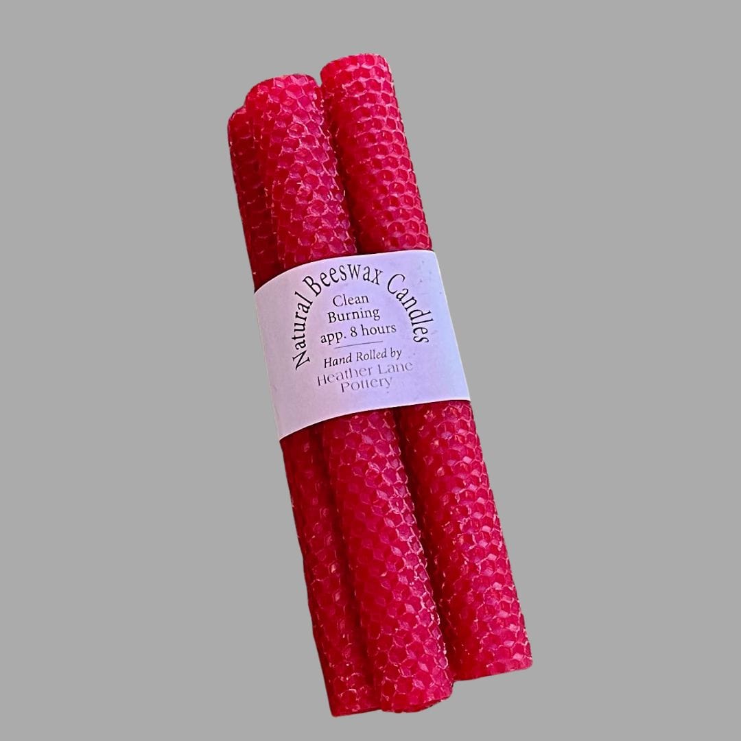 Red Bees Wax Christmas Candle Set (Non-Traditional Advent Candle Set)
