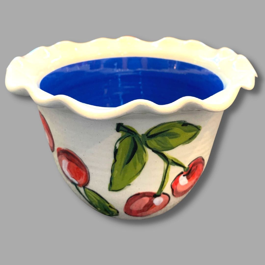 Cherry Small Ruffled Bowl
