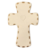 Gold Heart Baptism/Communion/Confirmation Cross Ready to Ship