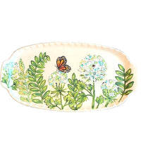 Queen Anne's Lace and Monarch Tray (large handled tray)