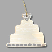 Wedding Cake Ornament, Gray