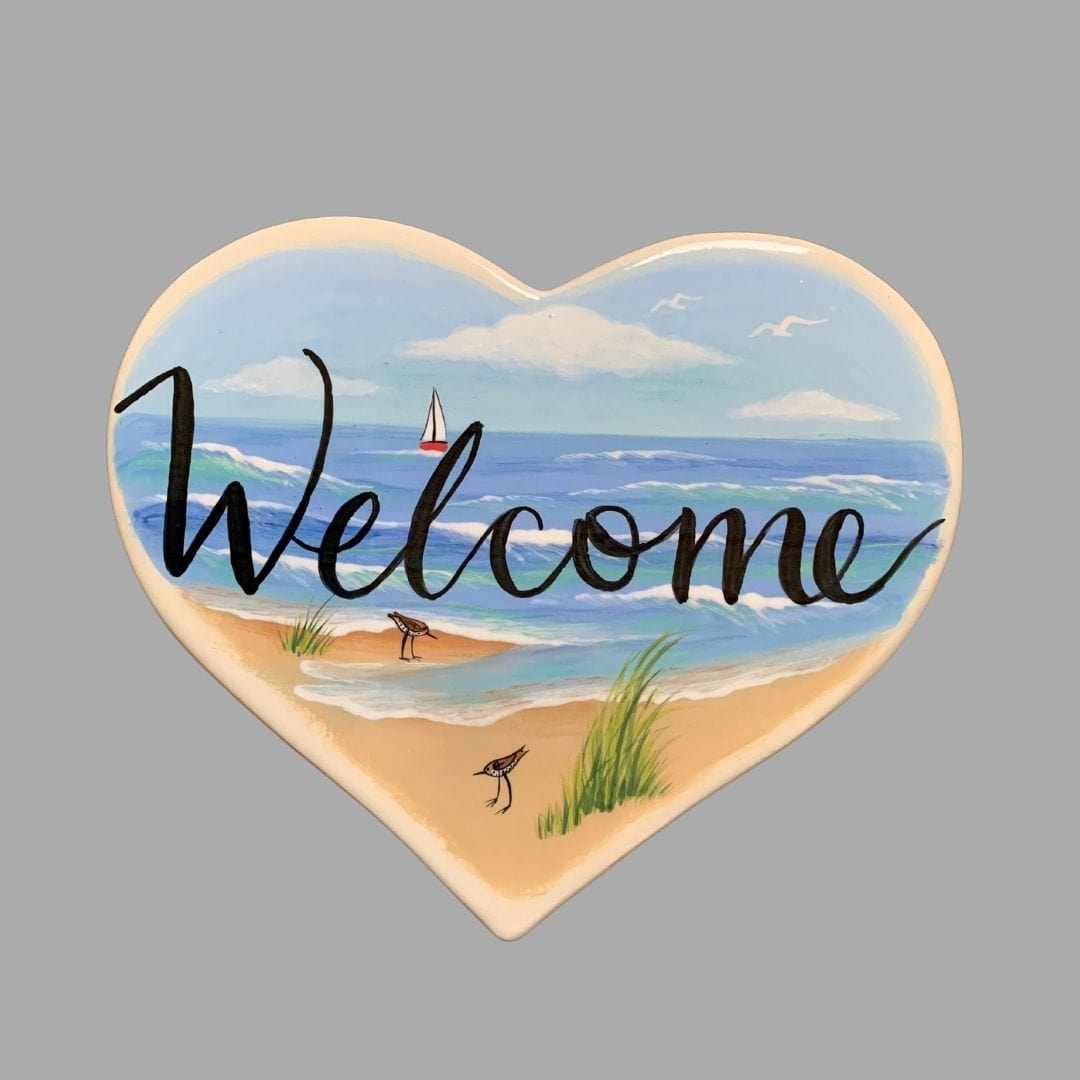 Welcome Heart Tile