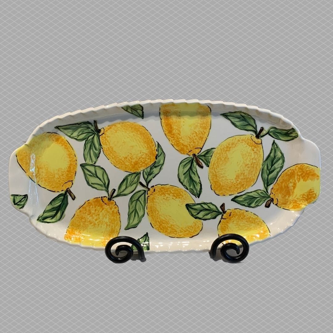 Lemon Large Handled Tray