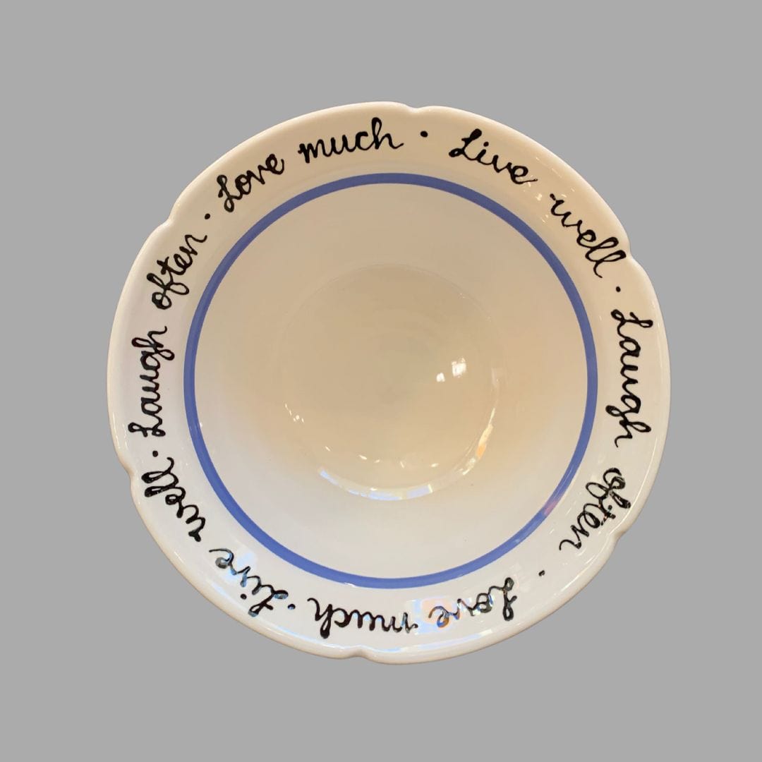Full Color Simple Floral Medium Blessing Bowl (options)