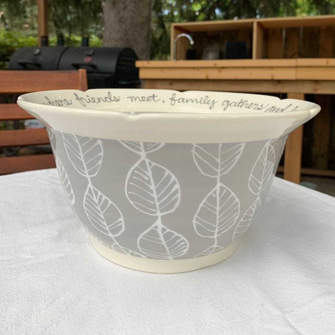 Contemporary Leaf Blessing Bowl