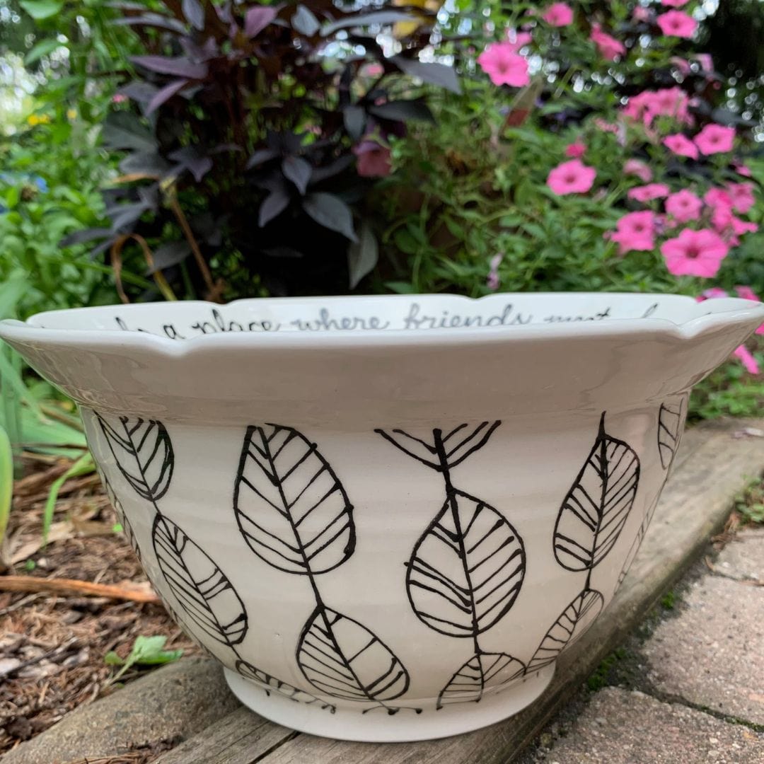 Contemporary Leaf Blessing Bowl