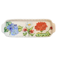 Summer Floral Medium Handled Rectangular Tray