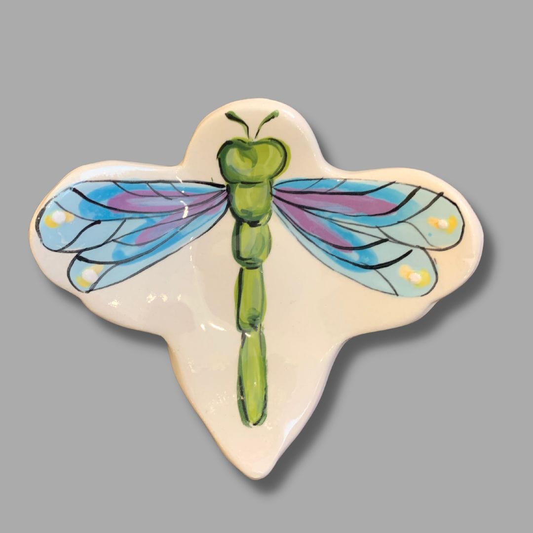 Blue Dragonfly Tea Bag Holder- Spoon Rest