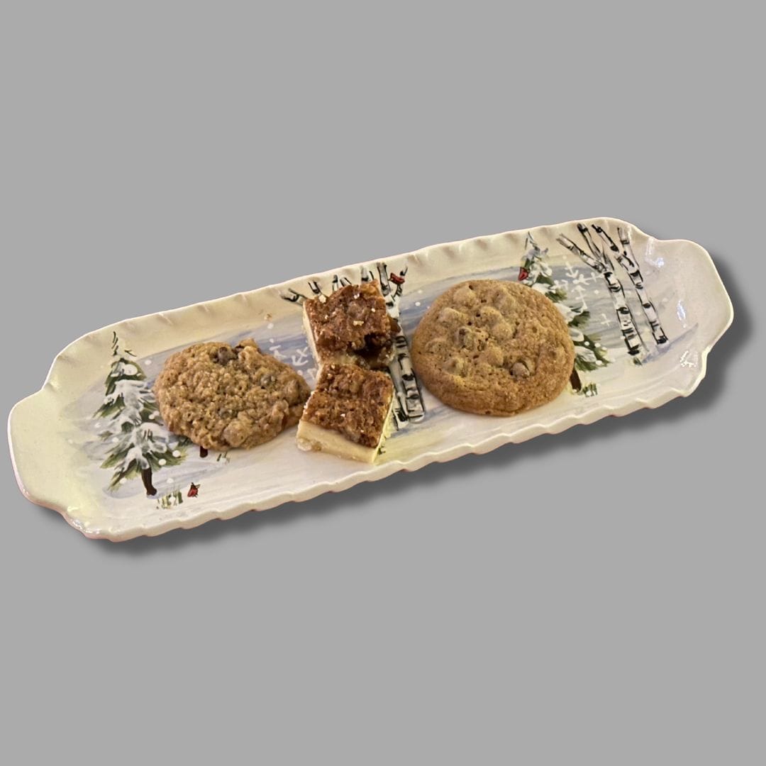 Winter Birch Medium Handled Rectangular Tray