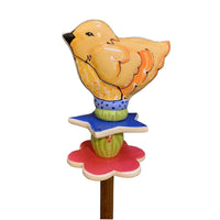 Yellow and Orange Bird Garden Sculpture