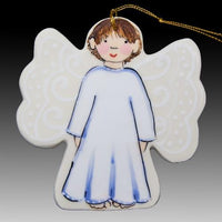 Angel Boy w/ Short Straight Brown Hair