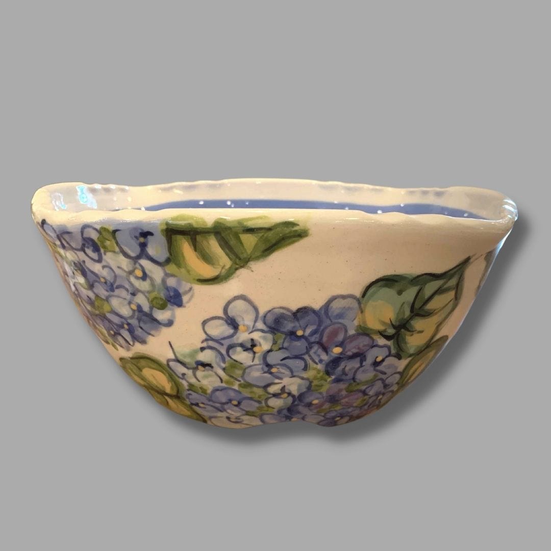 Blue Hydrangea Serve Bowl