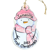 First Christmas Snowman Ornament
