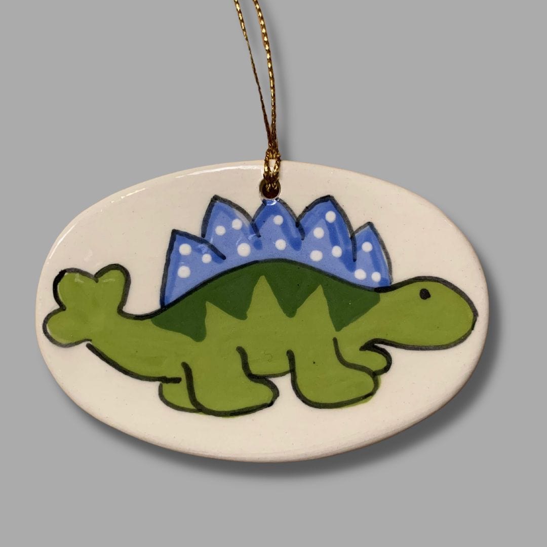 Dinosaur Ornament Blue and Green