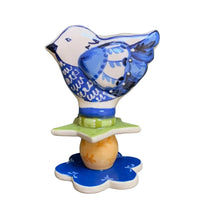 Blue & White Bird Garden Sculpture