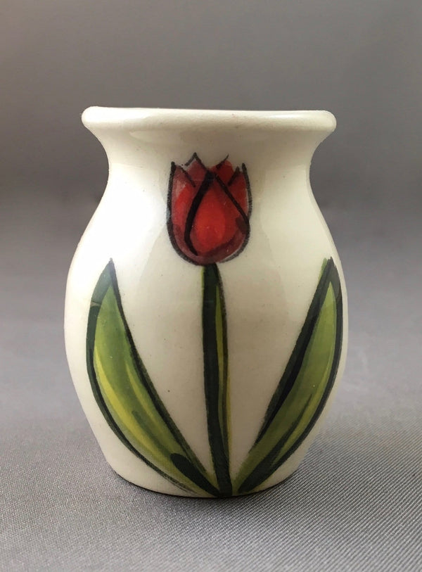 Red Tulip Mini Vase