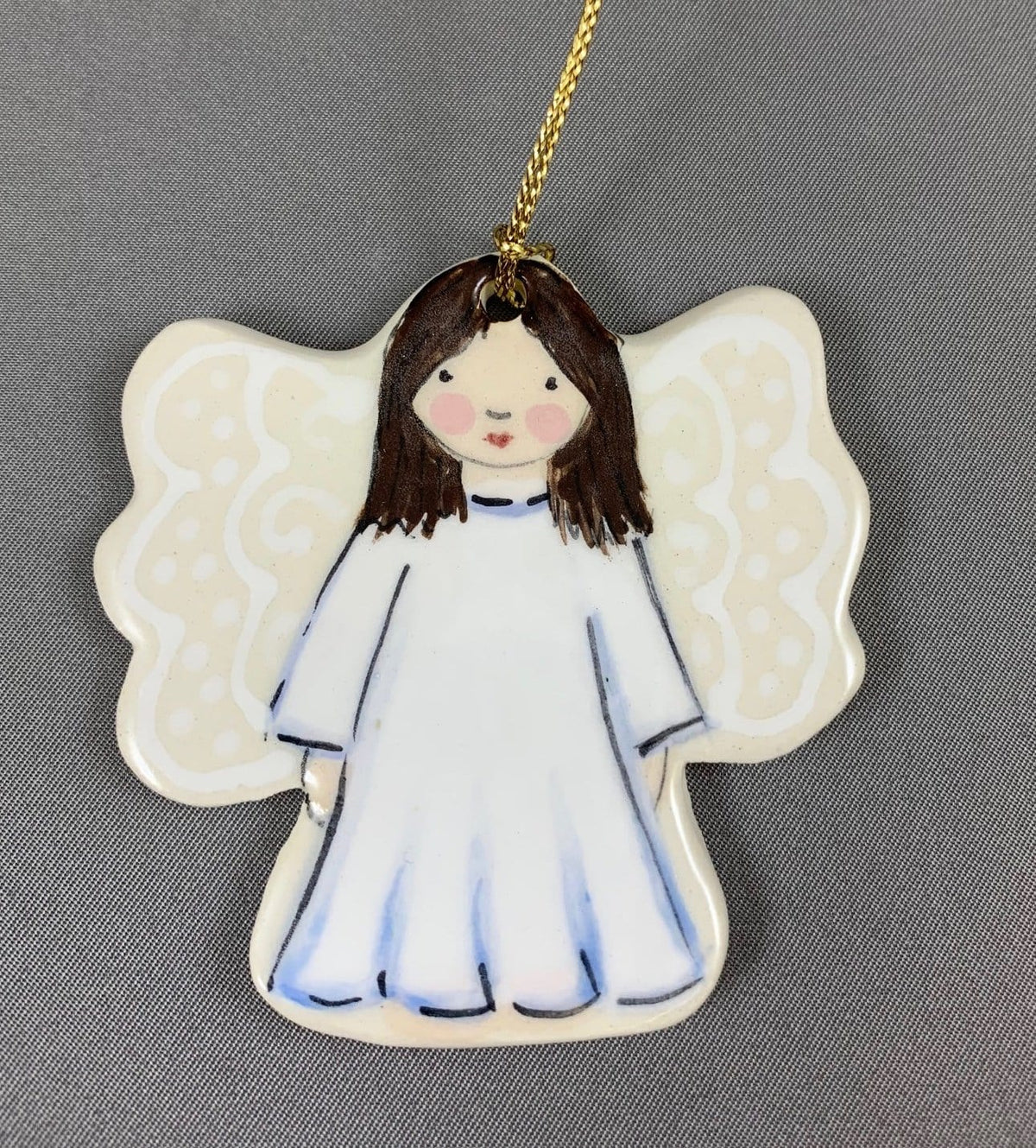 Angel Girl w/ Long Straight Black Hair