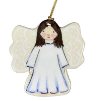 Angel Girl w/ Long Straight Black Hair