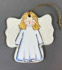 Angel Girl w/ Long Straight Blonde Hair