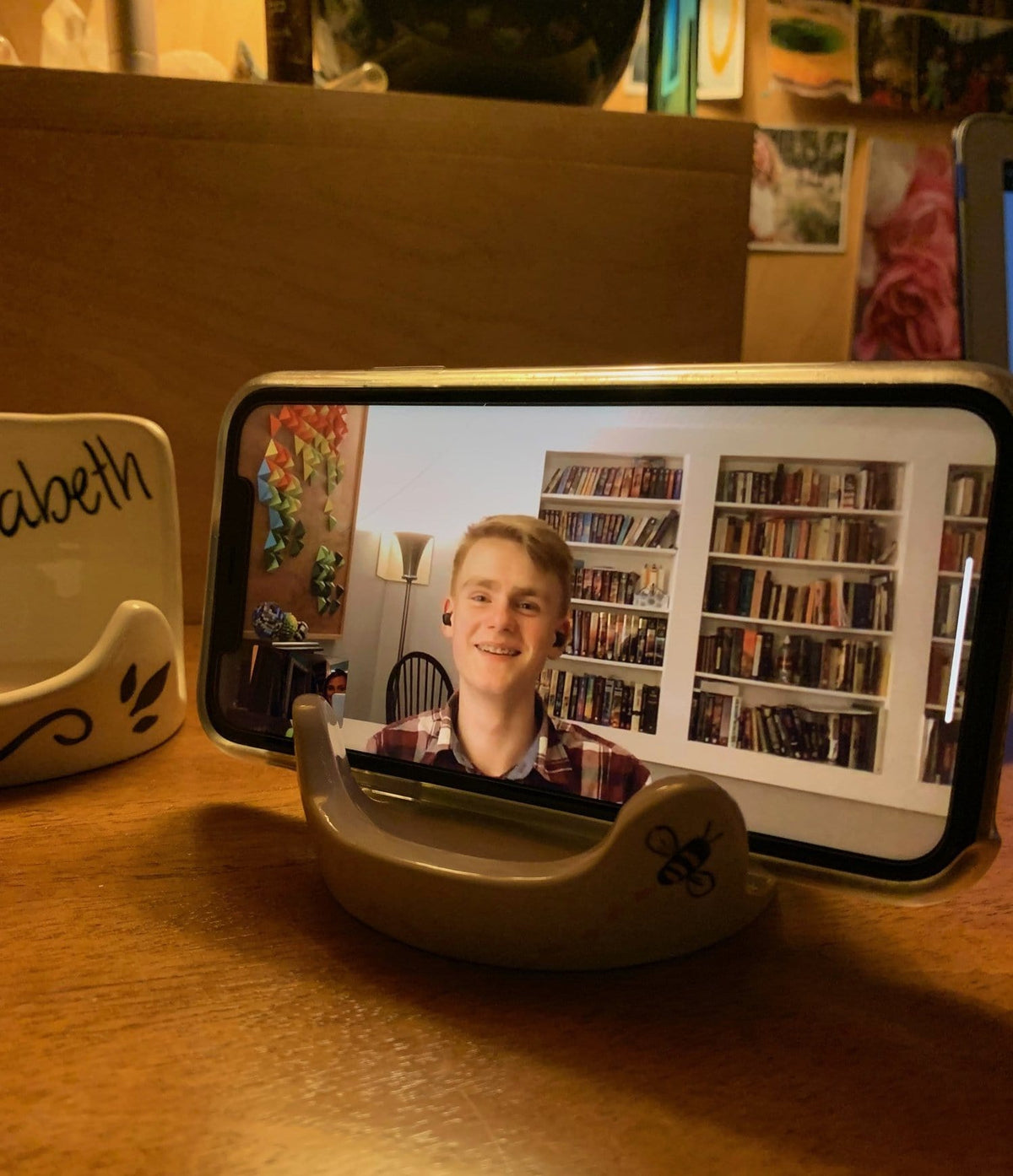 Holder with phone