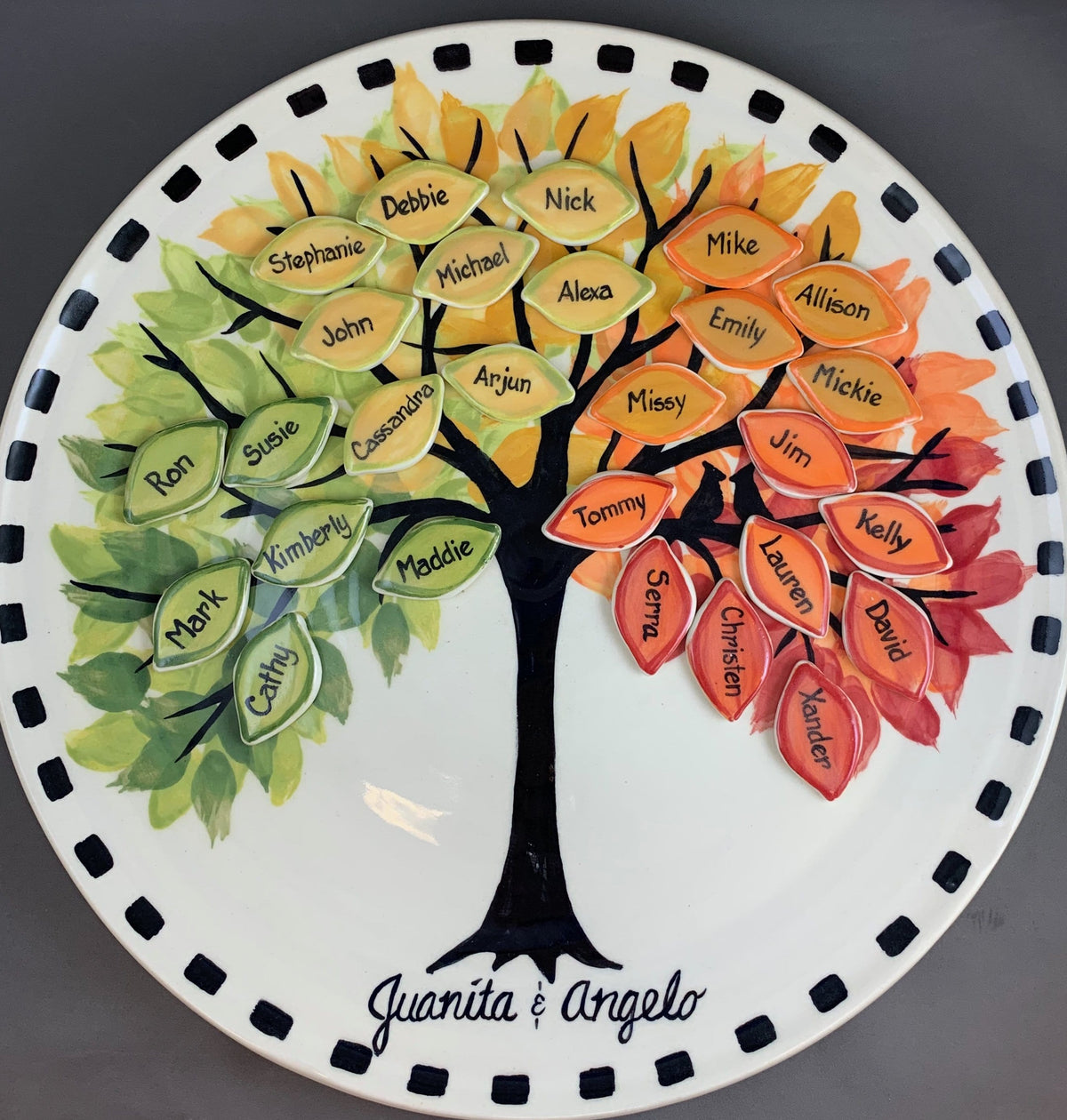 Seasonal Family Tree Plate