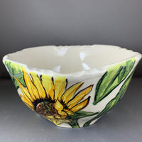 Corner view of Sunflower Serve Bowl