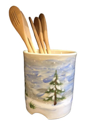 Winter Scene Utensil Holder