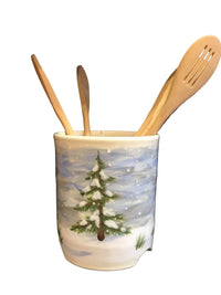 Winter Scene Utensil Holder