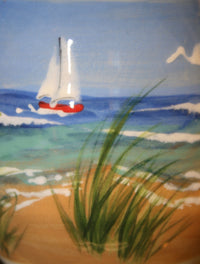 Lakeshore With Sailboats
