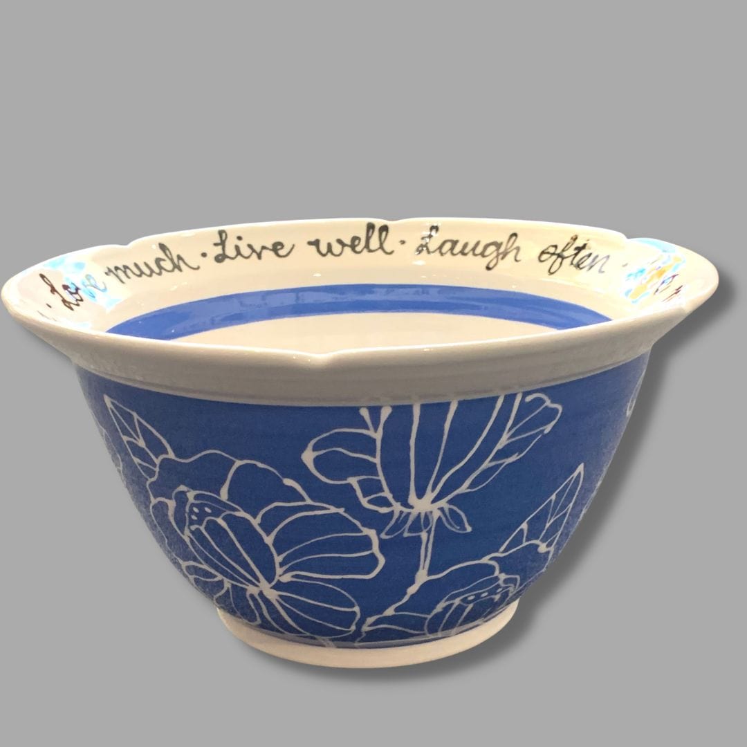 Full Color Simple Floral Medium Blessing Bowl (options)