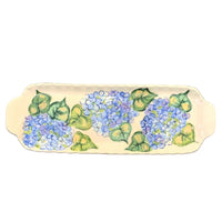 Blue Hydrangea Medium Handled Rectangular Tray