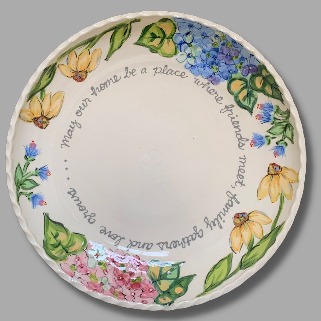 Multi-Floral Large Blessing Serve Bowl