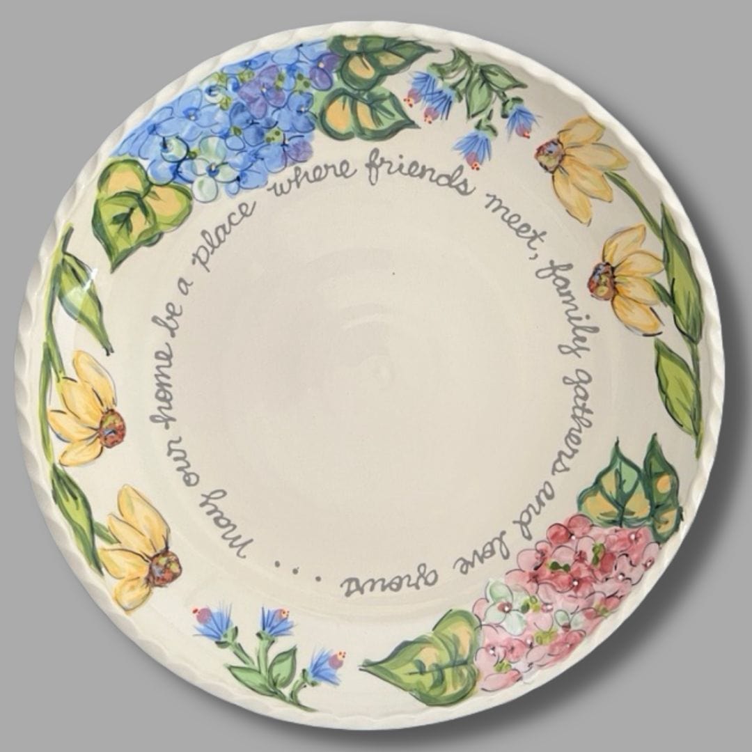 Multi-Floral Large Blessing Serve Bowl
