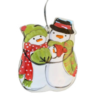 Snowman Family Ornament with Baby