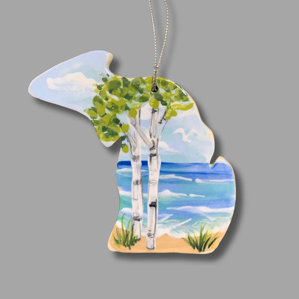 Michigan Birch Tree Ornament