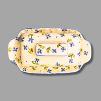 Blue Flower Butter Dish