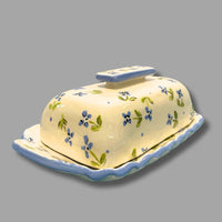 Blue Flower Butter Dish